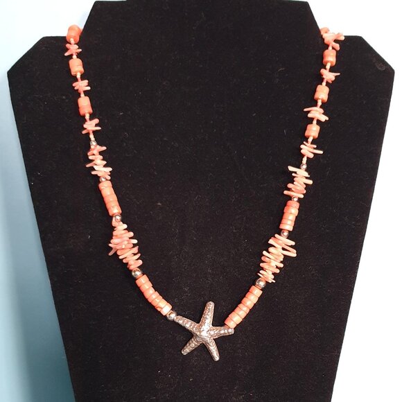 Authentic Native American Angel Skin Coral 925 Sterling Silver Ocean Jewelry Set - Picture 11 of 15
